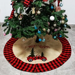 48 In Christmas Tree Skirt Red Truck