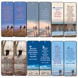 (60 Pack) Bible Verses About Marriage Bookmarks