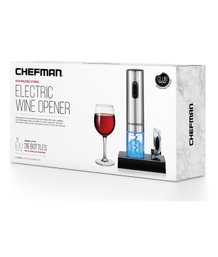 Chefman Electric Wine Opener W/ Foil Cutter, One-Touch