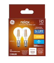 GE 60-Watt EQ A15 Soft White Intermediate Base (E-17) Dimmable LED Light Bulb (2-Pack)