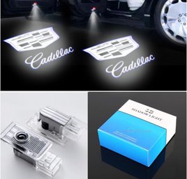 Lot Of 6 3D Shadow Lights LED Door Logo Projector For Cadillac