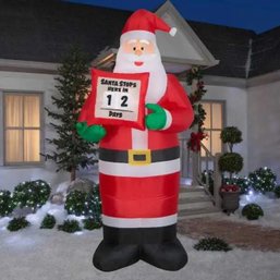 9 Foot Inflatable Giant Size LED Santa Countdown Indoor/outdoor