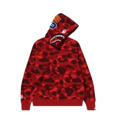 Large Ape Hoodie Full Zip Up Jacket Shark Mouth Camo Sweatshirt For Men/women