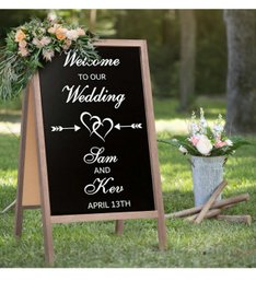 Extra Large Wooden 40' X 22' Chalkboard, A Frame Double-Sided Sidewalk Sign