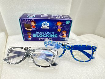 2 Pairs Blue Light Blocking Glasses For Kids