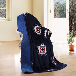 Cruz Azul Silk Touch Sherpa Lined Throw Blanket 50x60