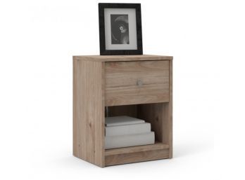 Bedside 1 Drawer Hickory Oak Nightstand