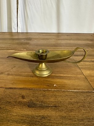 Vintage Brass Genie Lamp Style Candle Holder