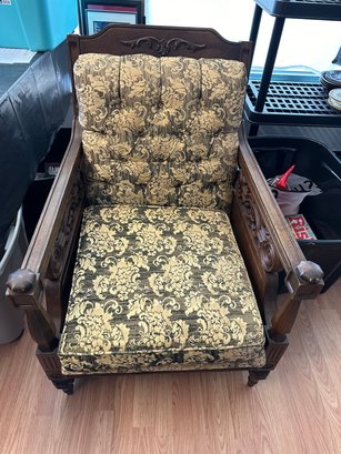 Vintage Ornate Upholstered Stanley Furniture Armchair