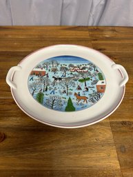 Villeroy & Boch Naif Christmas Handled Porcelain Platter