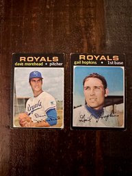 Lot Of 2 1971 Topps Royals Baseball Cards