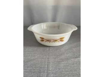 Vintage Fire King Wheat Pattern Casserole