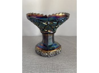 Vintage Indiana Carnival Glass Iridescent Fruit And Nut Bowl