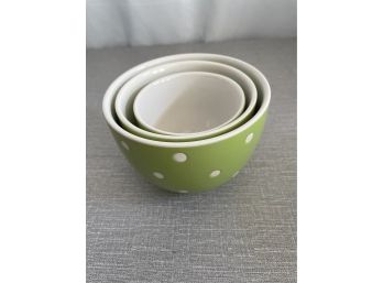 Set Of Polka Dot Signature Mixing Bowls