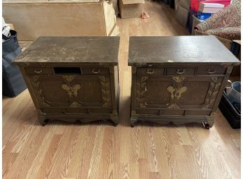 Pair Of Vintage Korean Side Tables