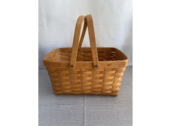 Vintage Handwoven Signed Basket