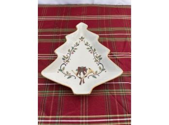 Small Mikasa Christmas Tree Tray