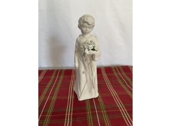 Vintage Porcelain Angel With Light Up Bouquet - Untested