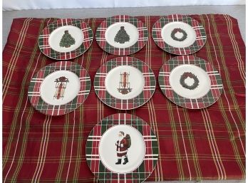 Lot Of 7 Lenox Vintage Plaid Side Plates