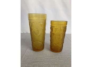 Lot Of 2 Vintage Brockway Glass Co. Drinking Glasses