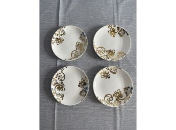 Set Of 4 Nicole Miller Home Appetizer Plates