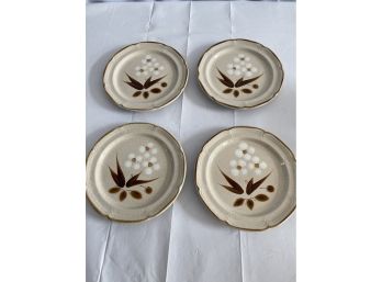 Set Of 4 Hearthside The Classics Hand Painted Stoneware Plates