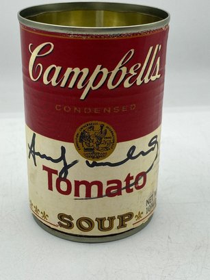 Attributed Andy Warhol - Campbell's Tomato Soup  Empty Soup Can Signed Very Rare