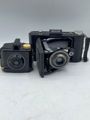 Lot Of 2 Vintage Kodak Folding Camera, & Baby Brownie Special Camera  Rare To Find