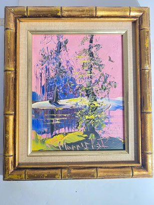Oil Painting On Board Landscaping By Morris Kats  Frame And Signed