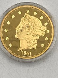 1861 Gold Double Eagle Solid Gold Replica