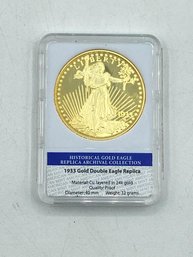 1933 Gold Double Eagle Replica Historical Gold Eagle Replica Archival Collection