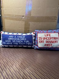 2 NEEDLEPOINT PILLOW