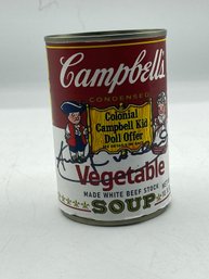 Andy Warhol  Att  - Campbell's Vegetable Soup   Empty Can Signed Very Rare