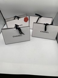 4 Limited Authentic Chanel White Gift Bag