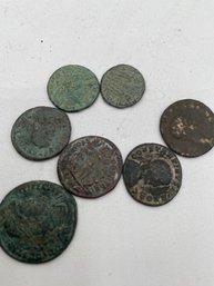 Mix Lot Of 7 Old  Coins