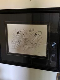 AL HIRSCHFELD MISFITS ON THE SET LITHOGRAPH Marilyn Monroe HAND SIGNED FRAMED !