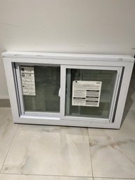 American Craftsman White Vinyl Replacement Window With Screen