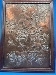 Antique Bronze Relief Brass  Wall Art Hand Made Chekanka