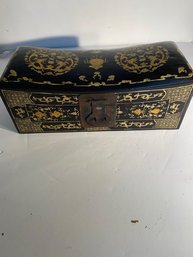 Antique Chinese Hand-Painted Chinoiserie Pillow Box