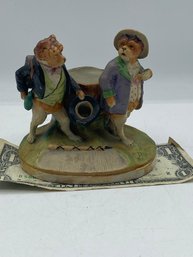 Antique Porcelain Figures 2  Dogs  Signed