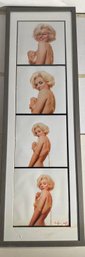 Marilyn Monroe Boob Pose Photograph By Bert Stern, Signed,  Stamp And Framed