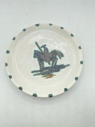 Attributed  Pablo Picasso  Picador Madoura Porcelain Plate Stamp On The Bottom