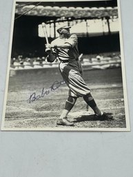 BABE RUTH Photograph Signed And Stamp In The Back