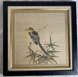 Bird On The Bamboo Chinese Art Watercolor