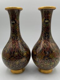 China Bronze Cloisonne Enamel Vases