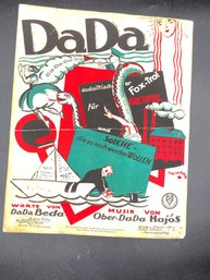 Early 20th Century Dada Beda Music Announcement Poster Lounge