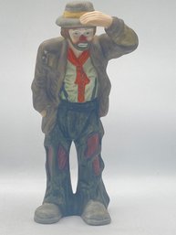 Emmett Kelly Jr. Clown Collectible Figurine 'Looking Out To See' By Flambre