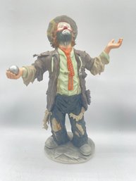 Emmett Kelly #1369 The Balancing Act Feather Flambro 10 Inch Figurine