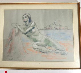 Flora Baldini Giffuni Art Work Nude Female Framed