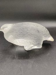 Lalique Crystal Glass Partridge Quail Figurine France